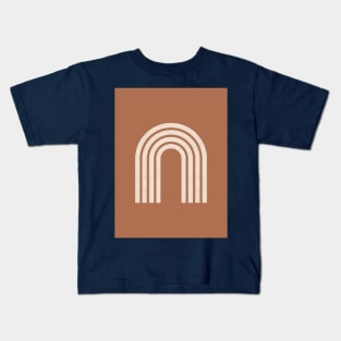 Woodblock Arch - Terracotta Kids T-Shirt